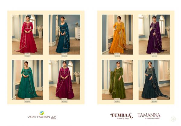  Vinay Tumbaa Tamanna Georgette Designer Gown With Dupatta Collection